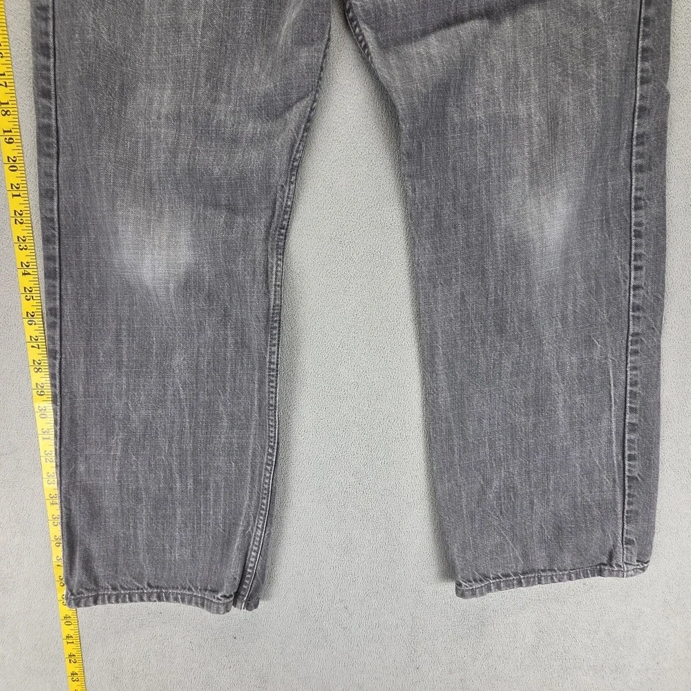 Levis 569 Jeans Mens Gray Charcoal Wash Relaxed Straight Zip Fly Fits 34x28